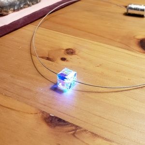 LED crystal illusion necklace